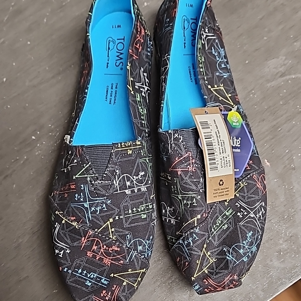 NWT Tom's Math Shoes Women's size 11